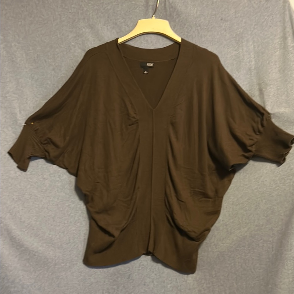 a.n.a olive green Knit vneck pullover lightweight sweater sz xl EUC like new